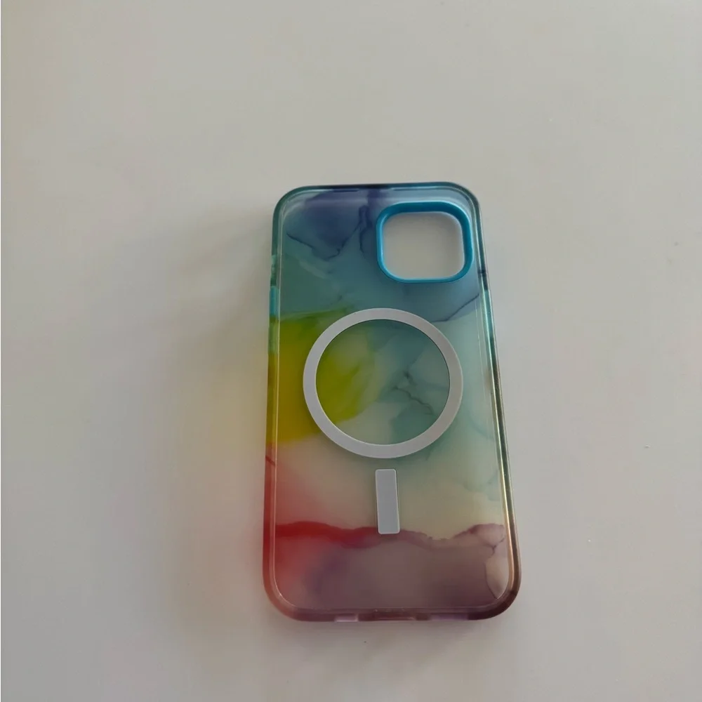 Sturdy OtterBox Figura Series case with MagSafe for an iPhone 14.